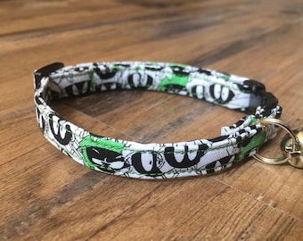 Marvin the Martian Cat Collar: Breakaway Soft Cotton with Bell