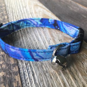 Deep Blue Ocean BREAKAWAY CAT COLLAR  kitty collar