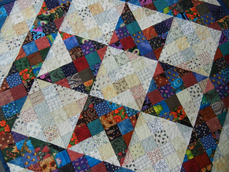Quilted wall hanging STAR table topper Ready to ship