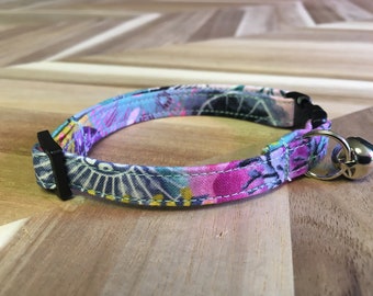 Coral Reef cotton Cat Collar breakaway