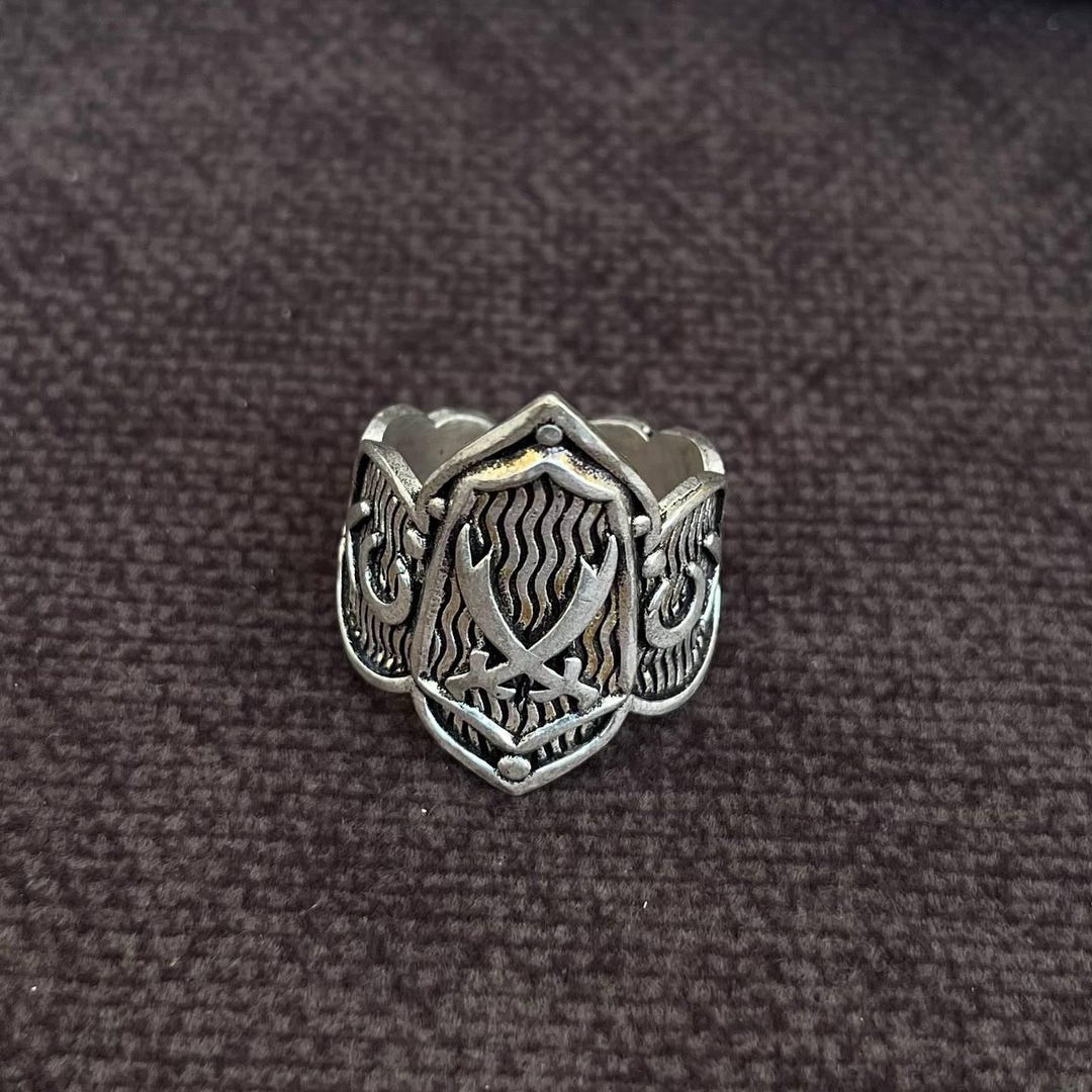 Shield Set Rings Antique Silver Warrior Shield Ring: Boho Ethnic Tribal Ring - Etsy