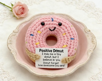 Personalized handmade Crochet Donut Plush, Emotional Support Decor Gift