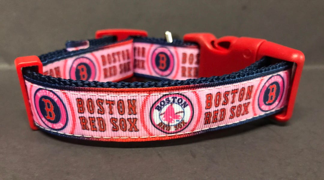 Boston Red Sox Dog Collar Pink 