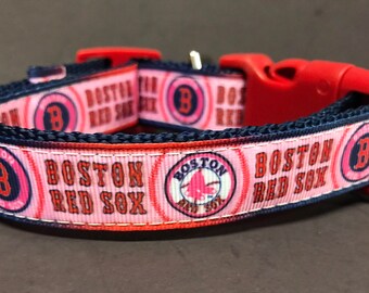 Boston Red Sox Dog Collar Pink