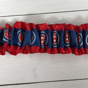 Chicago Cubs Garter Wedding Garter or Prom Garter ..Chicago Cubs Inspired Blue Garter Set , single Single Throw