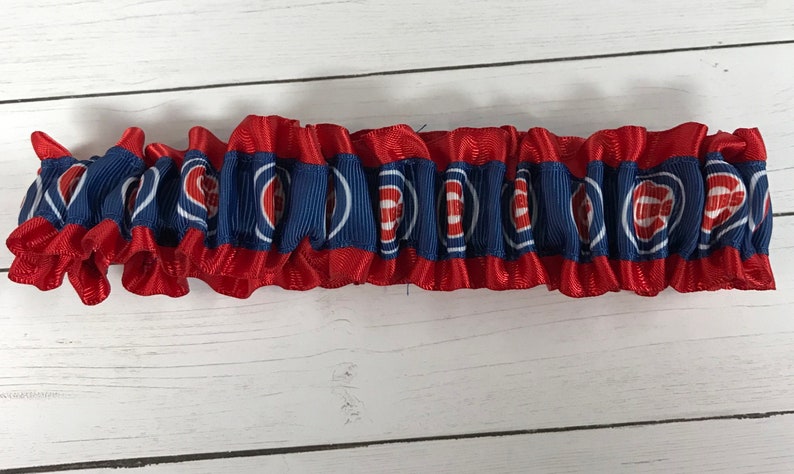 Chicago Cubs Garter Wedding Garter or Prom Garter ..Chicago Cubs Inspired Blue Garter Set , single Single Throw