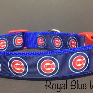 Dog collar . Chicago Cubs Inspired Dog Collar ... 1.0 Royal Web /Red HW