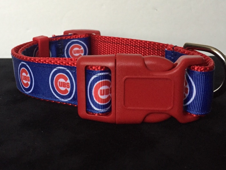 Dog collar . Chicago Cubs Inspired Dog Collar ... 1.0 Red Web/ Red HW