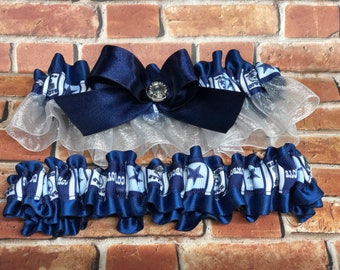 Cowboys Inspired Garter Wedding or Prom..Dallas Cowboys wedding garter