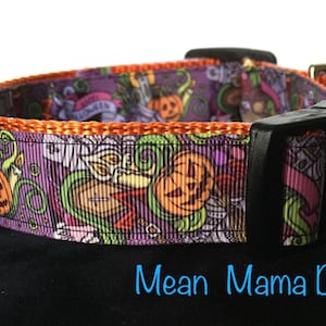 Halloween Dog Collar Adjustable Dog Collar  Halloween Rock n Roll