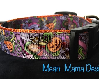 Halloween Dog Collar: Rock n Roll Adjustable Pet Collar