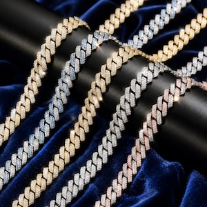 Prong Cuban Link Iced Out 14mm - Etsy
