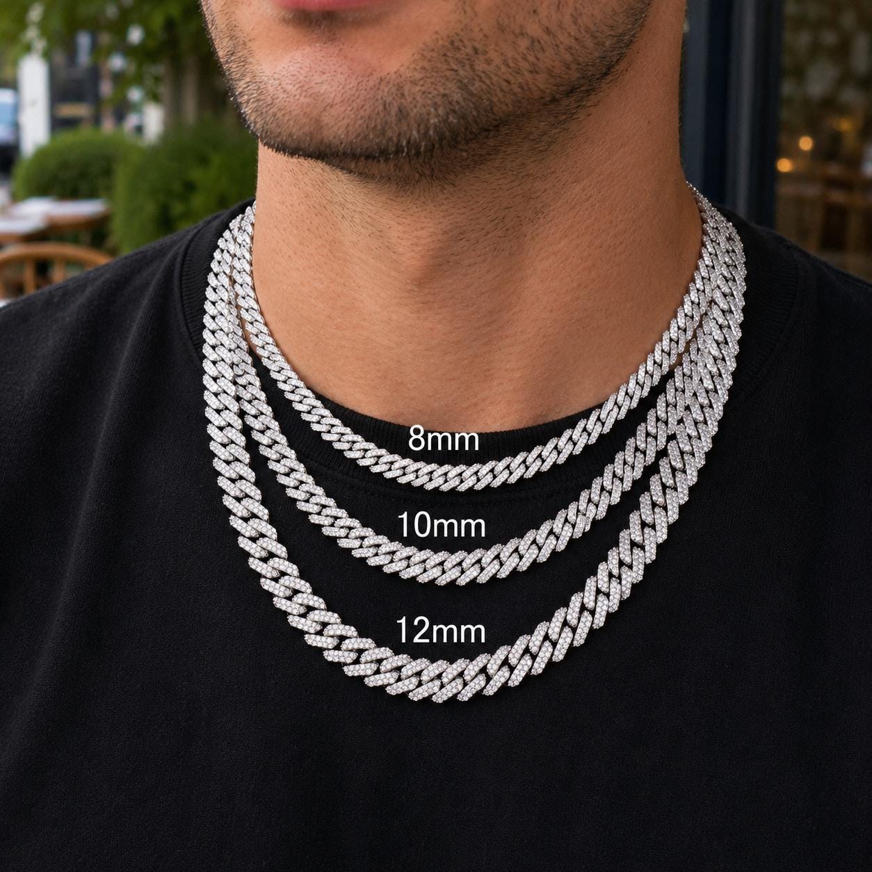 Moissanite cuban chain - Etsy 日本