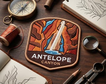Antelope Canyon Patch, Arizona Travel Souvenir, Embroidered Badge, Desert Hiking Gift, National Park Decor