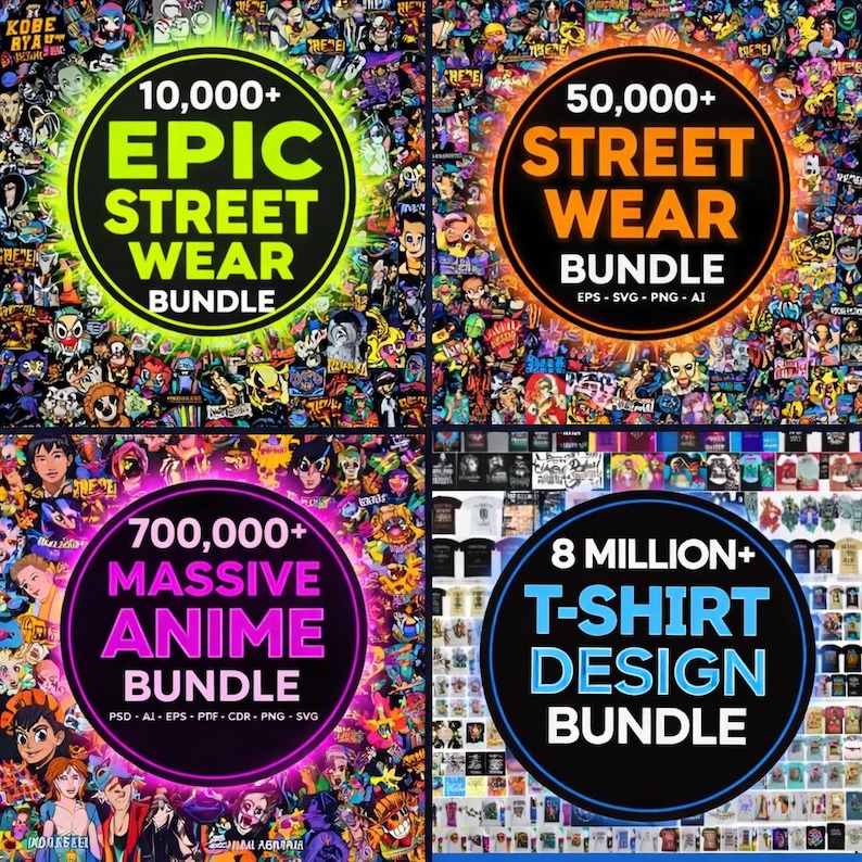 Ultimate 2,010,000+ T-shirt Design Bundle | Commercial Use | POD Ready ...