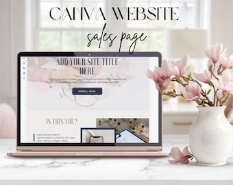 Professional Course Creator Canva Website | Editable E-Learning Template