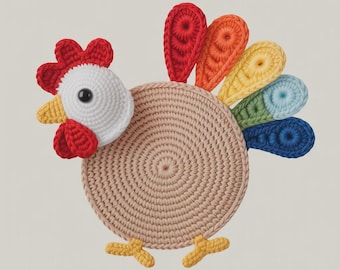 Realistic Rooster Amigurumi crochet mabel Chicken Plushie Toy Tutorial Pattern PDF download