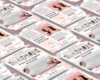 Modelo de e-mail Canva para blogueira de moda rosa | Newsletter para influenciadora de estética