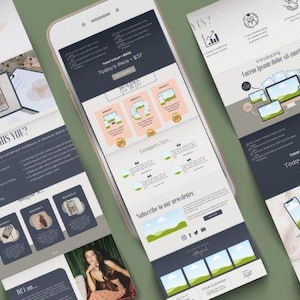 Pode incluir: Um smartphone exibe um layout de site com um design limpo e moderno. O site apresenta se&ccedil;&otilde;es com texto, imagens e um call to action. O layout inclui um cabe&ccedil;alho, conte&uacute;do do corpo e rodap&eacute;. O texto "Today's Price 37$" &eacute; vis&iacute;vel.