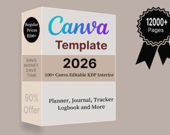 100+ Editable KDP Planner & Journal Templates 2026 | Canva Ready Interiors