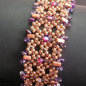 Tutorial - Fire and Ashes Superduo - Bricks beading Tutorial Bracelet