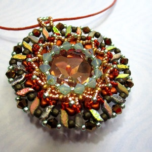 Tutorial Sabrina Rivoli, Stormduo, Super Duo, Ginko, and Bicone beads beading tutorial Pendant image 5