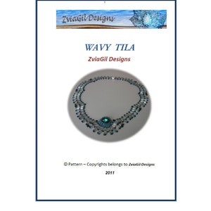 Tutorial Wavy Tila necklace Tila and Rivoly Tutorial image 3