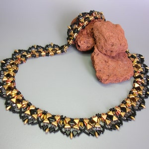 Tutorial - X Mix necklace - Kheops, Silky, Rulla, O beads and Rizo beading Tutorial