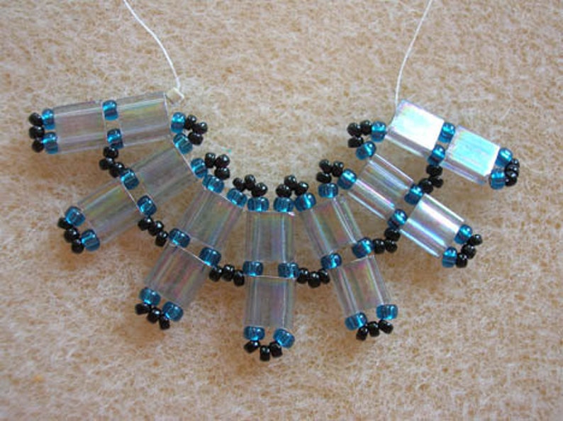 Tutorial Wavy Tila necklace Tila and Rivoly Tutorial image 4