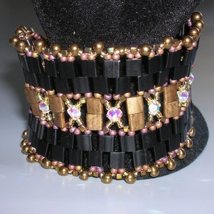 Tutoriel - Bracelet Carmen - Tutoriel perles de Tila et Rose Montee