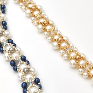 Tutorial - Bracelet Paloma - Pearls, Swarovski Crystals and seed beads