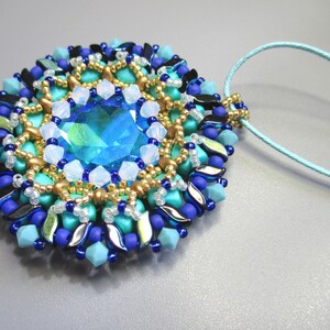 Tutorial Sabrina Rivoli, Stormduo, Super Duo, Ginko, and Bicone beads beading tutorial Pendant image 8