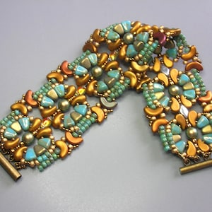 Tutorial - Dancing Butterflies - Zoliduo, Nib-Bit, Arcos ,Pearls and GemDuo beading tutorial bracelet