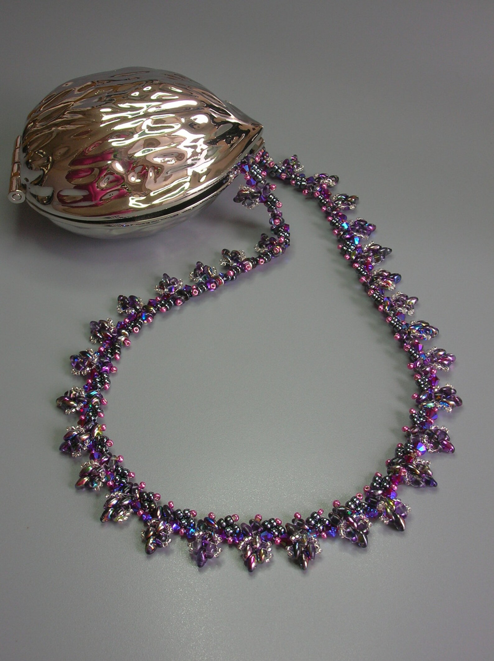 Tutorial Enchanted leaves necklace Superduo and Swarovski Etsy