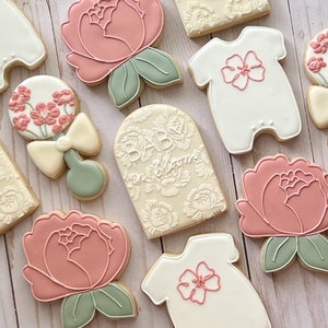 Baby in Bloom Cookies- Decorated Sugar Cookies