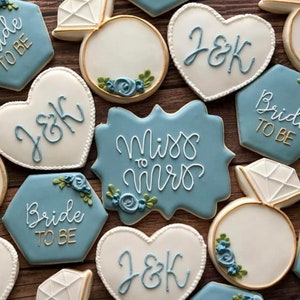Bride to be Cookies- Decorated Sugar Cookies