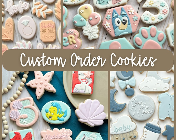 Custom Orders- Decorated Sugar Cookies- Pick Your Theme