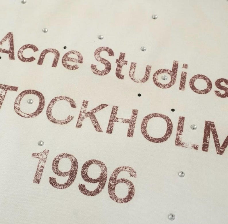 Acne Studios Stockholm 1996 Strass Långärmad bild 2