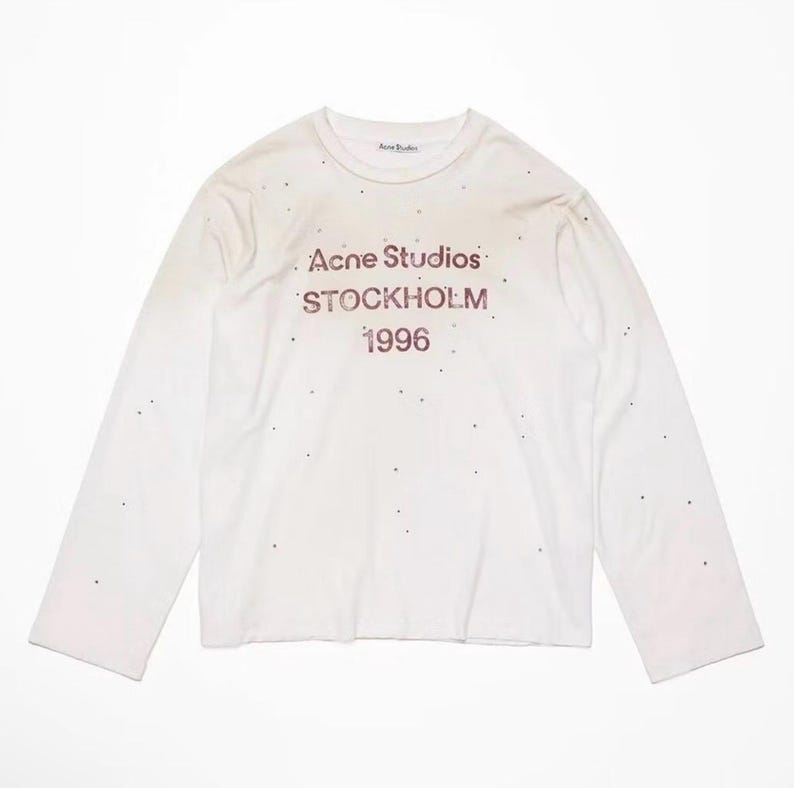 Acne Studios Stockholm 1996 Strass Långärmad bild 1