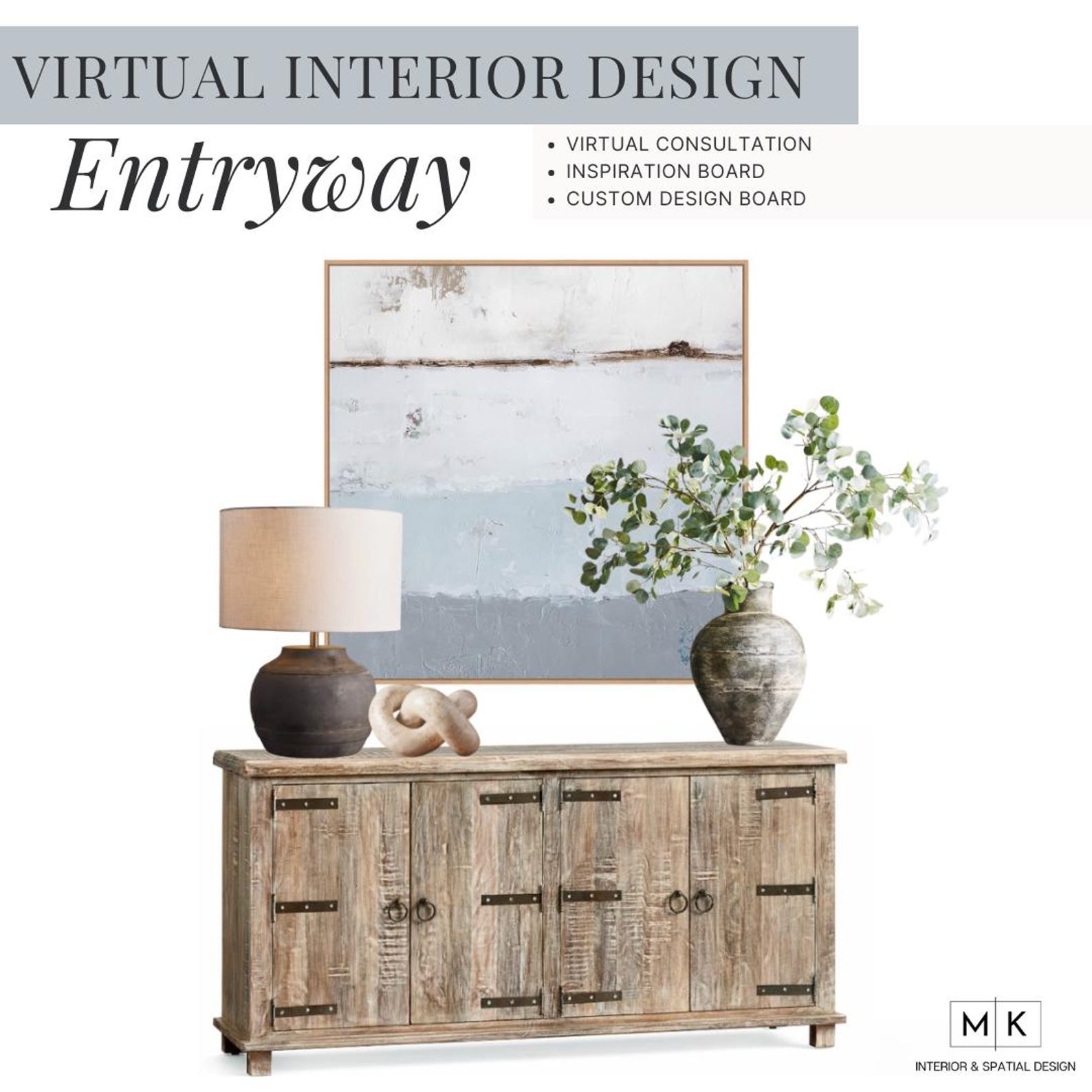 Custom Virtual Interior Design Service | Entryway |shopping List ...