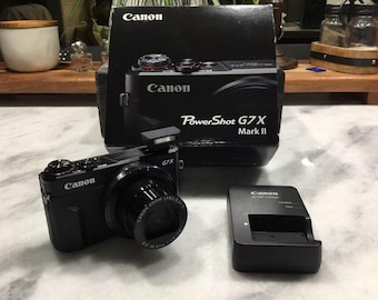 Cámara digital compacta Canon PowerShot G7 X Mark II de 20,1 MP (negra)