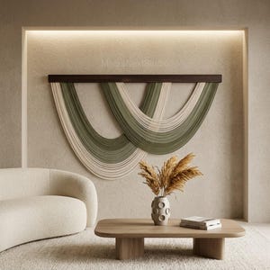 Boho Handgewebter Bogen Wandteppich 100 x 70 cm, Fransen-Wandbehang, Boho-Schlafzimmer-Wohnzimmerdekor, gewebte Textilkunst, neutrales Hintergrunddekor