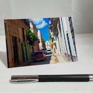 Handgemachte leere gefaltet Notizkarte - Havanna, Kuba - alte 1950er Jahre Auto - Umschlag enthalten - Satz von 3 - Reise-Fotografie - urbane Fotografie