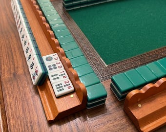 Elegant Wooden Mahjong Pusher Set | Perfect Gift for Mahjong Lovers & Family Game Nights | Unique Gamer Mom Gift