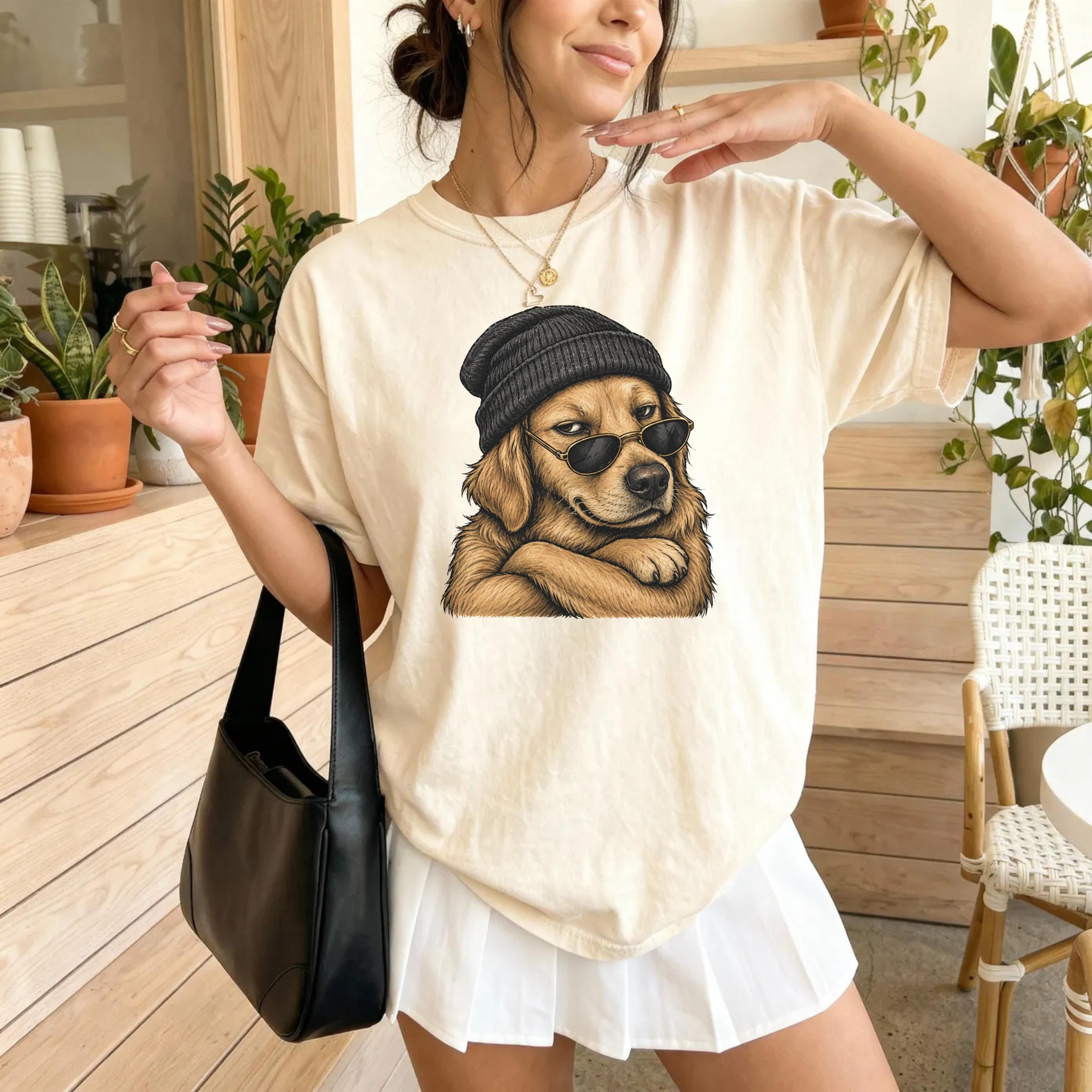 Golden Retriever Cool Dog Shirt, Funny Dog Lover Gift Tee, Cute Puppy ...