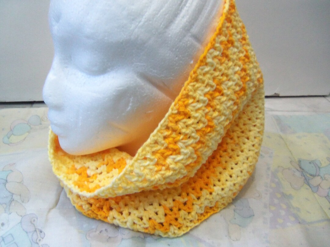 Crochet Neck Warmer. Yellow Neck Warmer. Handmade Neck Warmer. Etsy