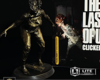 Clicker Figure GOLD EDITION, The Last of Us PART 1 Statua da Collezione, Design nostro, Modello esclusivo personalizzato, Foto Reali
