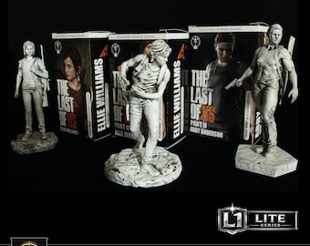 The Last of Us Figure Set MARBLE EDITION, Ellie e Abby Statue da collezione, Design nostro, Modello esclusivo personalizzato, Foto Reali