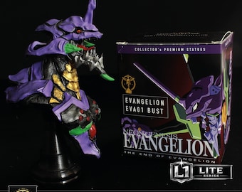 EVA 01 bust Figure, Evangelion Statua da Collezione, Design nostro, Modello esclusivo personalizzato, Foto Reali