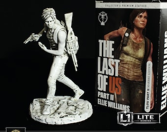 Ellie Williams Figure MARBLE EDITION, The Last of Us PART2 Statua da Collezione, Design nostro, Modello esclusivo personalizzato, Foto Reali